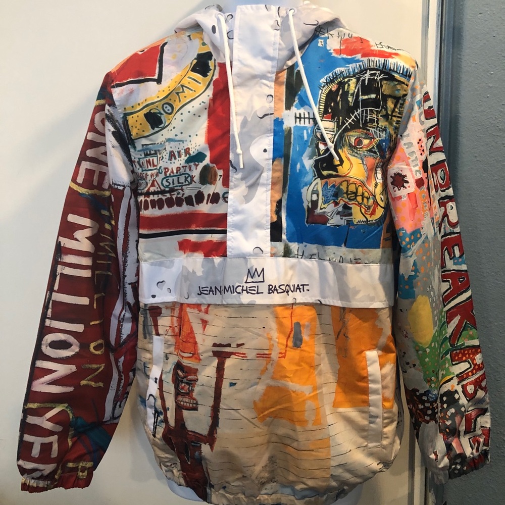 Pre-owned Men's Jean-Michel Basquiat + Members Only Windbreaker  Size M